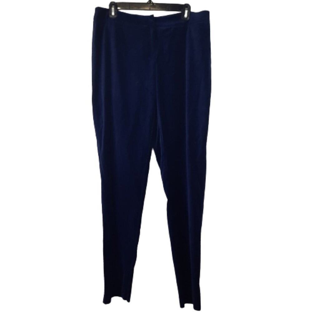 Marina Rinaldi Chump velvet velour trouser pants Made in Italy size 10 NWT